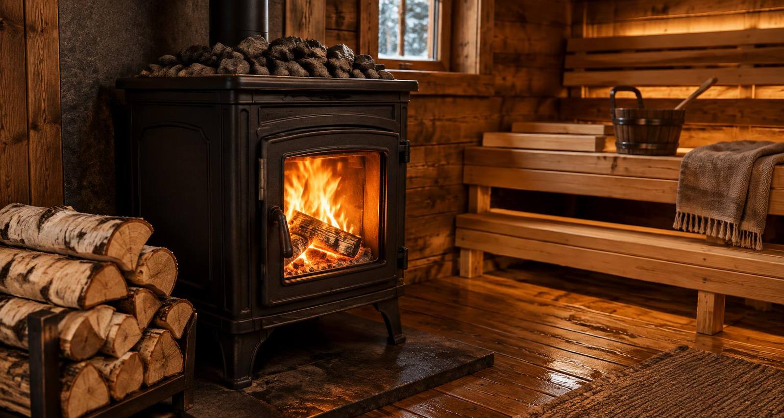 Wood-burning sauna stoves