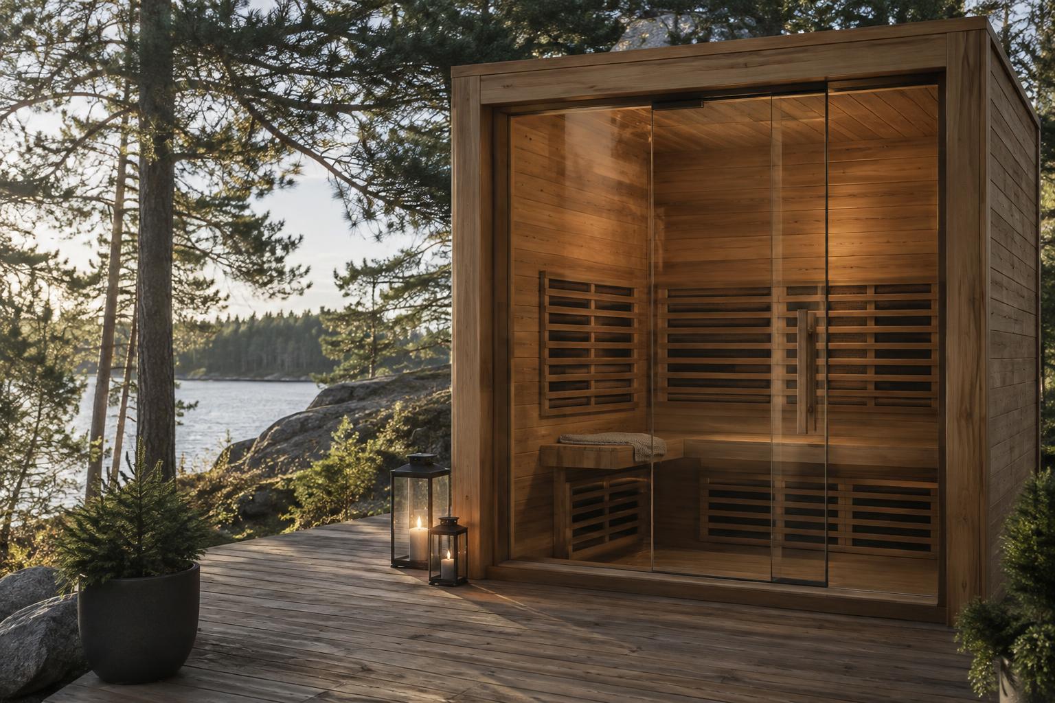Two-person infrared sauna
